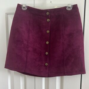 Plum shade mini skirt. Size 2